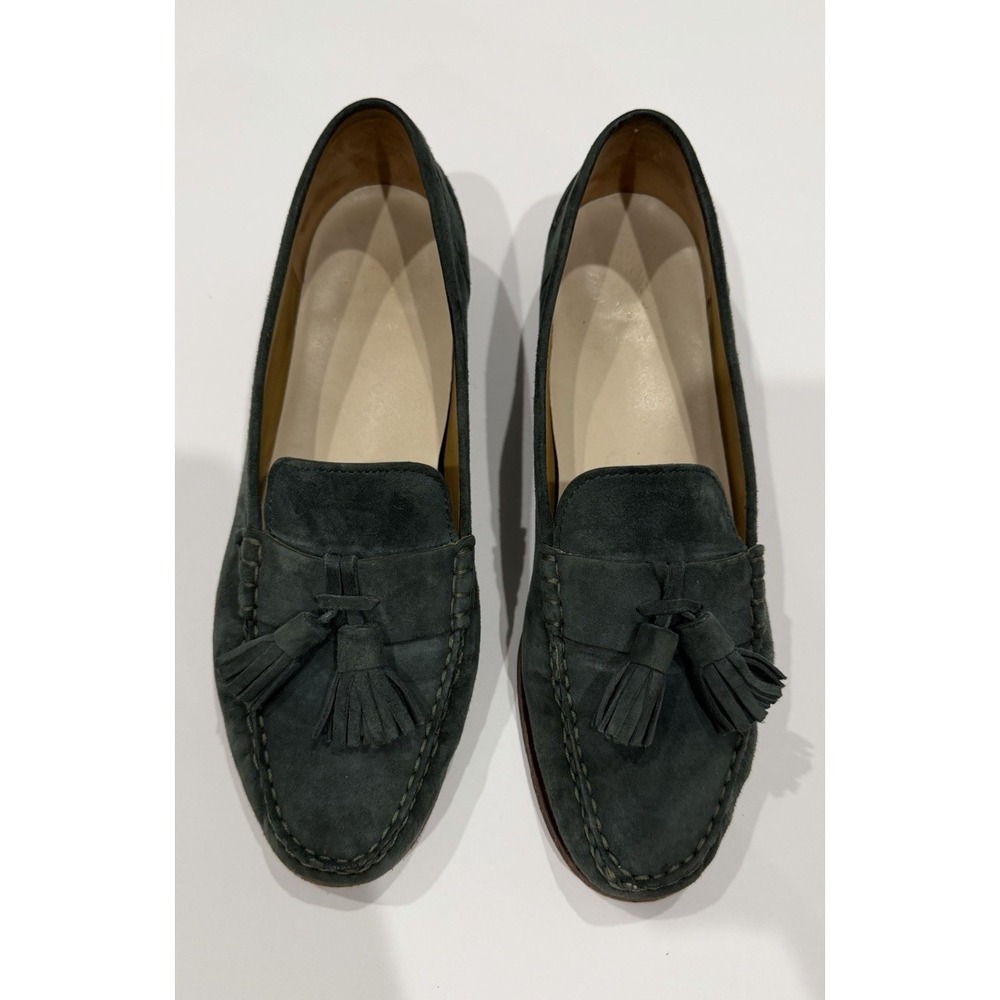 Cole Haan Suede Tassel Loafers Green Woman  US 9.5